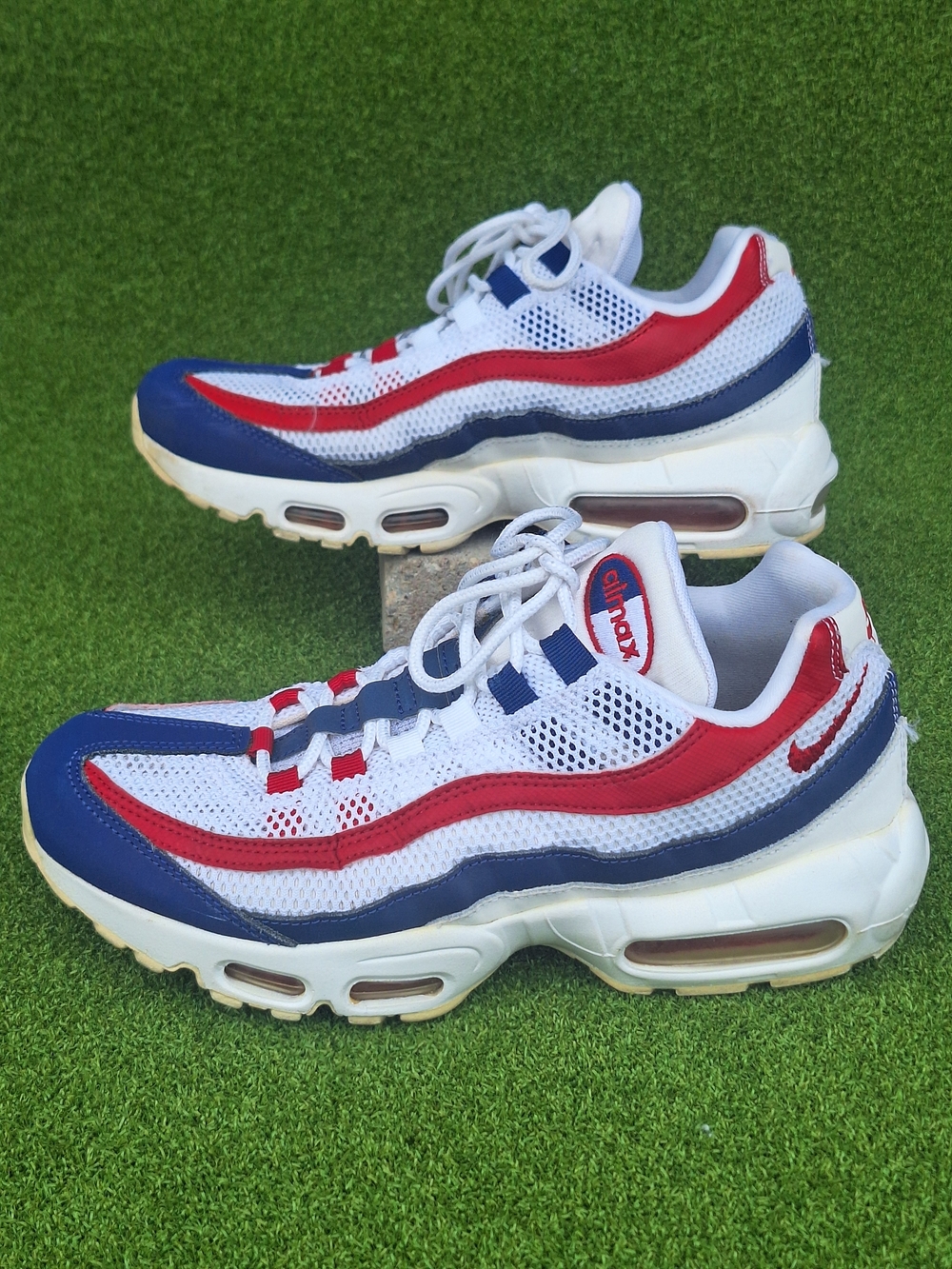 Nike Air Max 95 USA  CJ9926-100  Men’s Shoes Size 8 Red White Blue